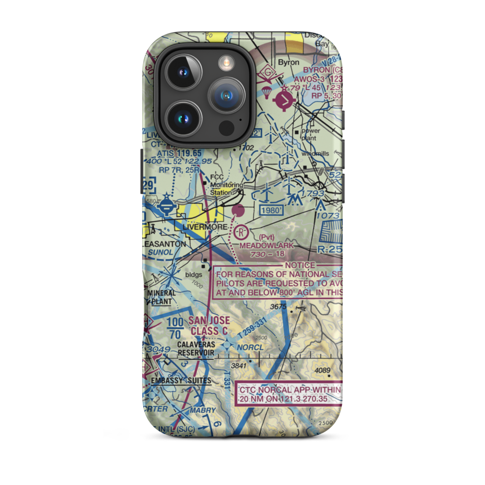 Meadowlark Field (63CN) VFR Sectional  Tough iPhone Case iPhone 16 Pro Max model shown