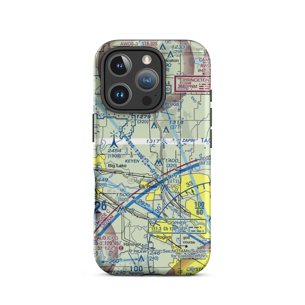 Meadowvale Airport (MN40) VFR Sectional  Tough iPhone Case iPhone 16 Pro model shown