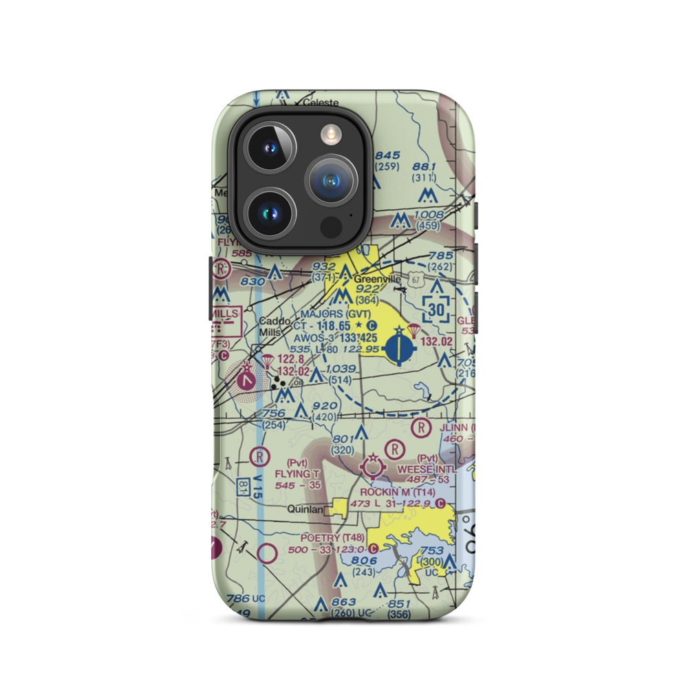 Meadowview Airport (US-0053) VFR Sectional  Tough iPhone Case iPhone 16 Pro model shown