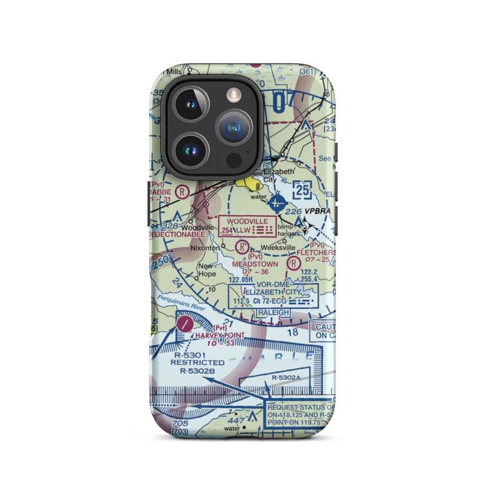 Meadstown Airstrip (NC28) VFR Sectional  Tough iPhone Case iPhone 16 Pro model shown