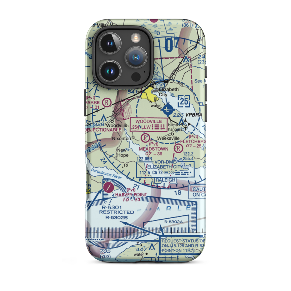 Meadstown Airstrip (NC28) VFR Sectional  Tough iPhone Case iPhone 16 Pro Max model shown