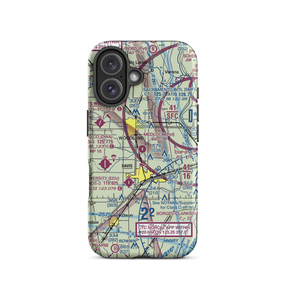 Medlock Field (69CL) VFR Sectional  Tough iPhone Case iPhone 16 model shown