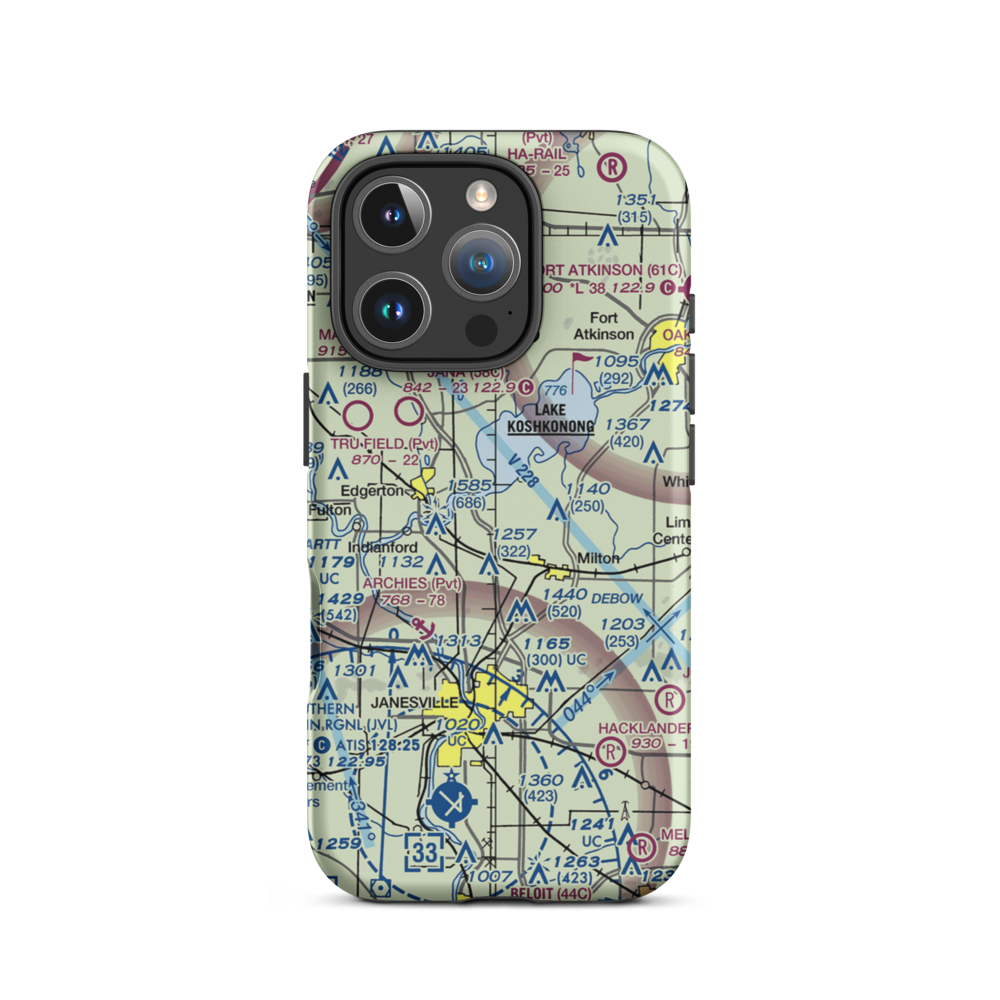 Meier Airport (WI99) VFR Sectional  Tough iPhone Case iPhone 16 Pro model shown