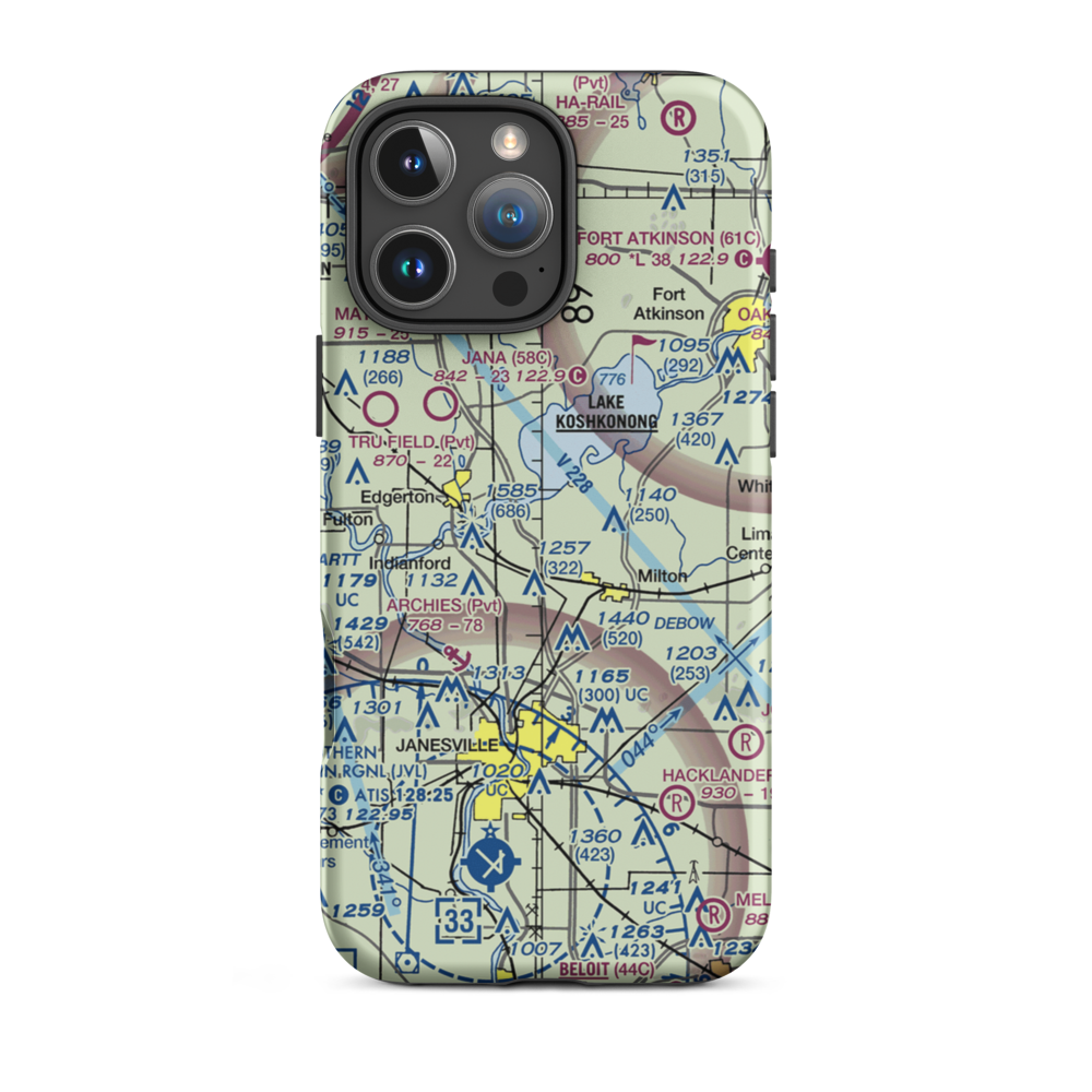 Meier Airport (WI99) VFR Sectional  Tough iPhone Case iPhone 16 Pro Max model shown