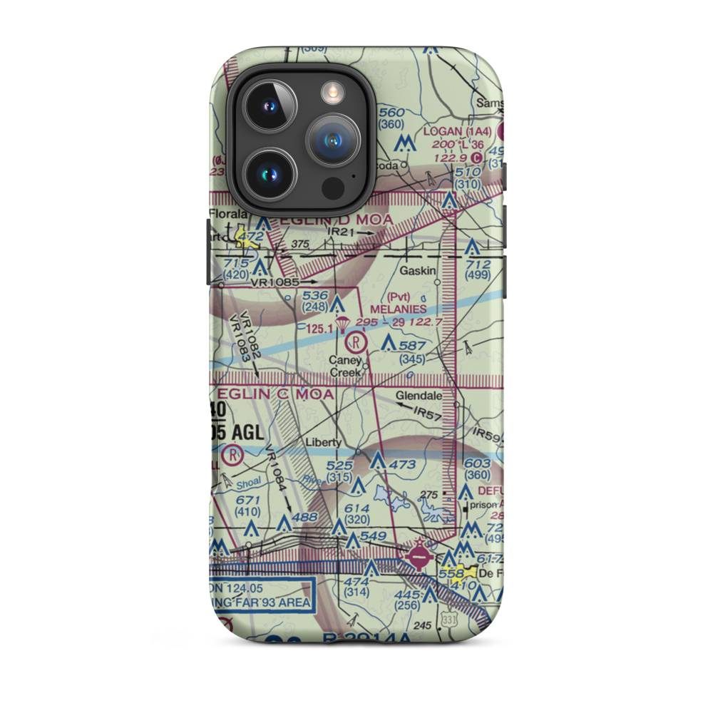 Melanie's Airport (05FA) VFR Sectional  Tough iPhone Case iPhone 16 Pro Max model shown