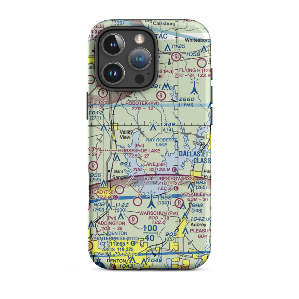 Melody Ranch Airport (XA78) VFR Sectional  Tough iPhone Case iPhone 16 Pro Max model shown