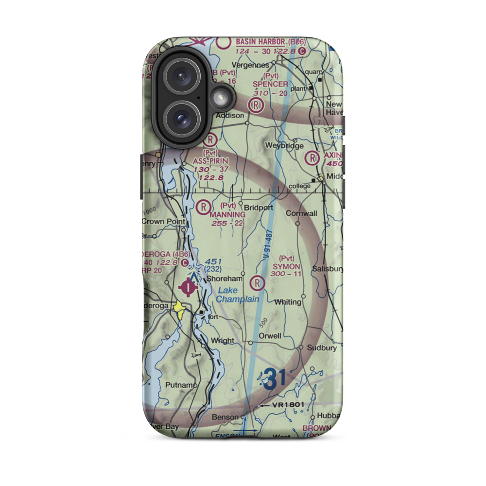 Melrose Springs Airfield (VT73) VFR Sectional  Tough iPhone Case iPhone 16 Plus model shown