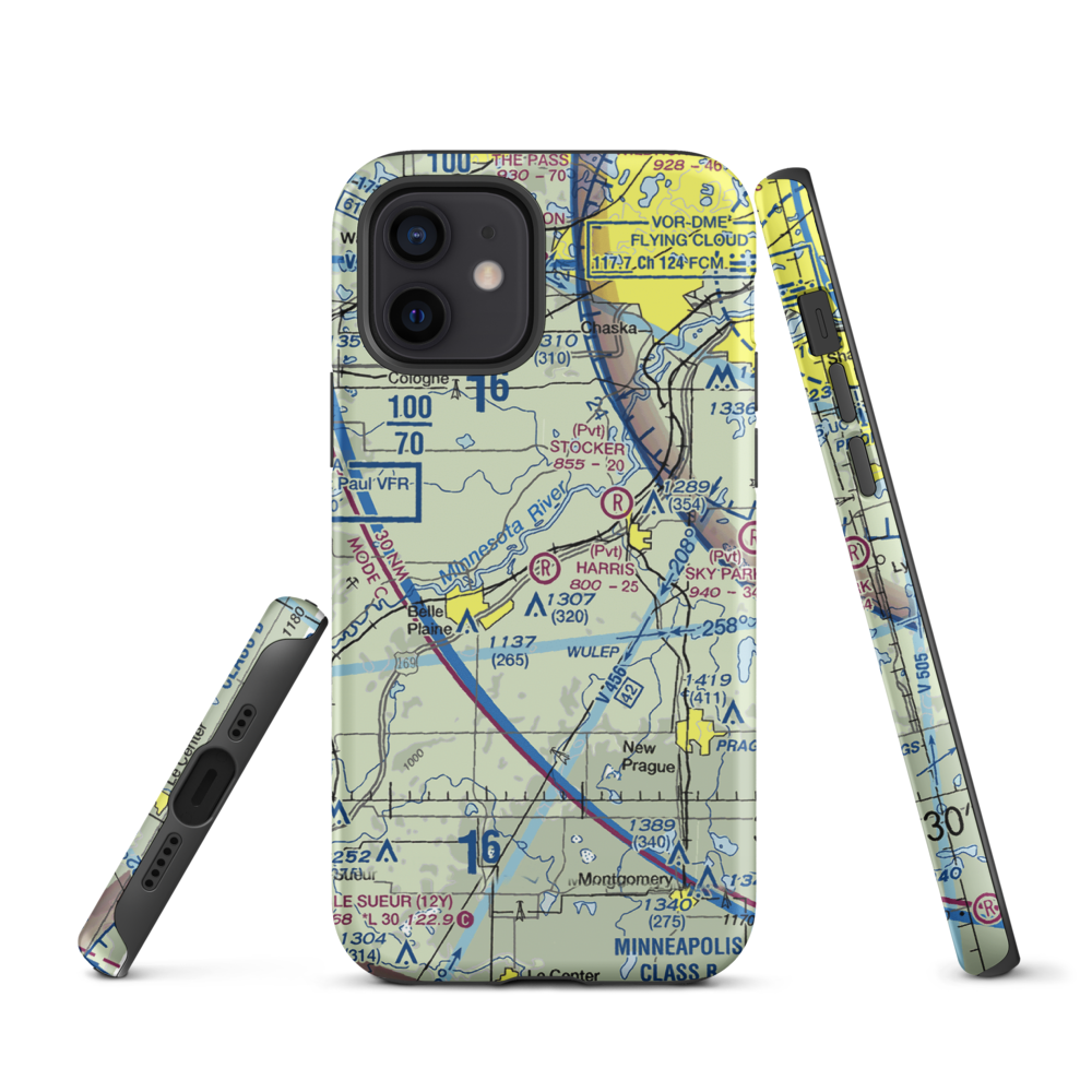 Merill L Harris Field (9MN6) VFR Sectional  Tough iPhone Case iPhone 12 model shown
