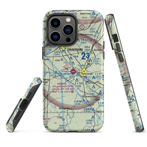 Merkel Field Sylacauga Municipal Airport (SCD) VFR Sectional  Tough iPhone Case