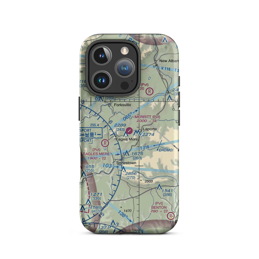 Merritt Field (4PN7) VFR Sectional  Tough iPhone Case iPhone 16 Pro model shown
