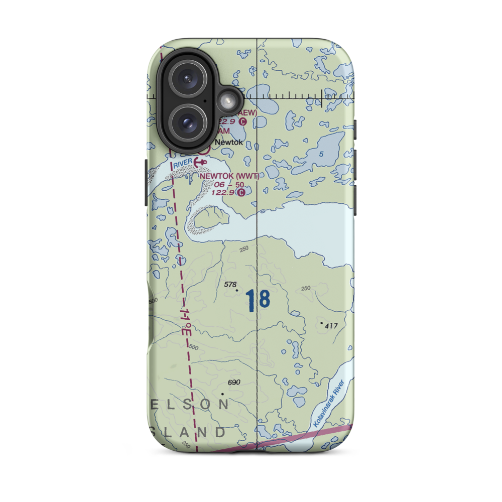 Mertarvik Quarry Road Landing Strip (F02) VFR Sectional  Tough iPhone Case iPhone 16 Plus model shown