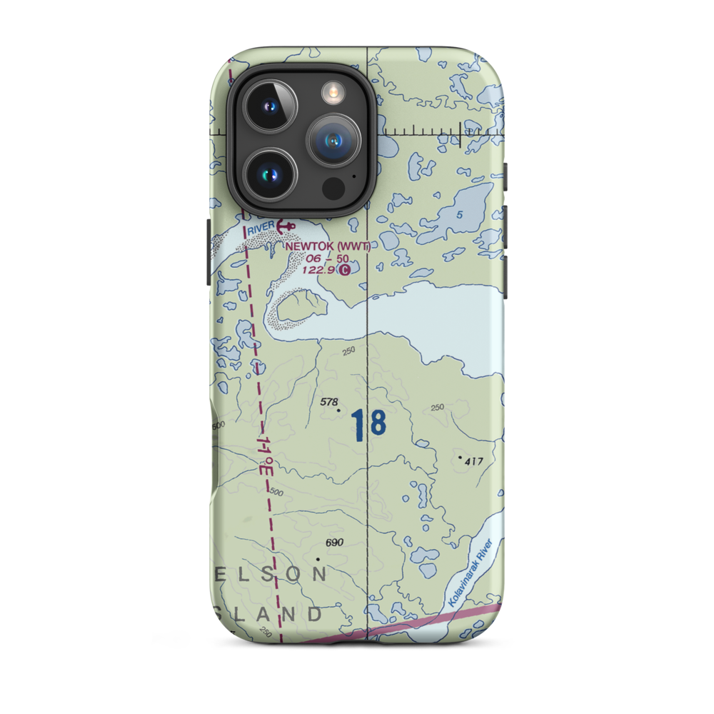 Mertarvik Quarry Road Landing Strip (F02) VFR Sectional  Tough iPhone Case iPhone 16 Pro Max model shown