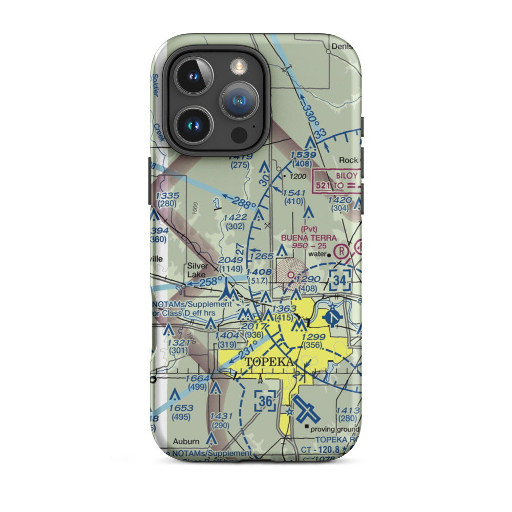 Mesa Verde Airport (3KS1) VFR Sectional  Tough iPhone Case iPhone 16 Pro Max model shown