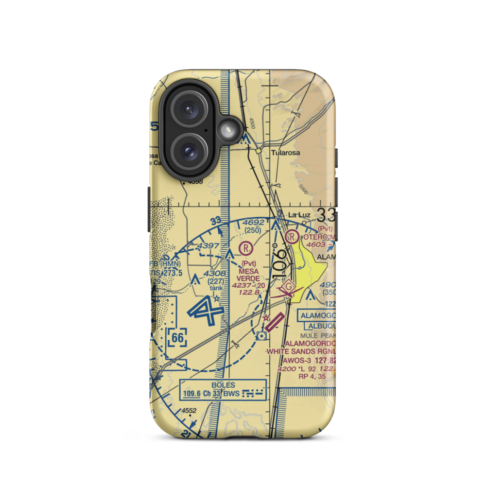 Mesa Verde Ranch Strip Airport (7NM1) VFR Sectional  Tough iPhone Case iPhone 16 model shown