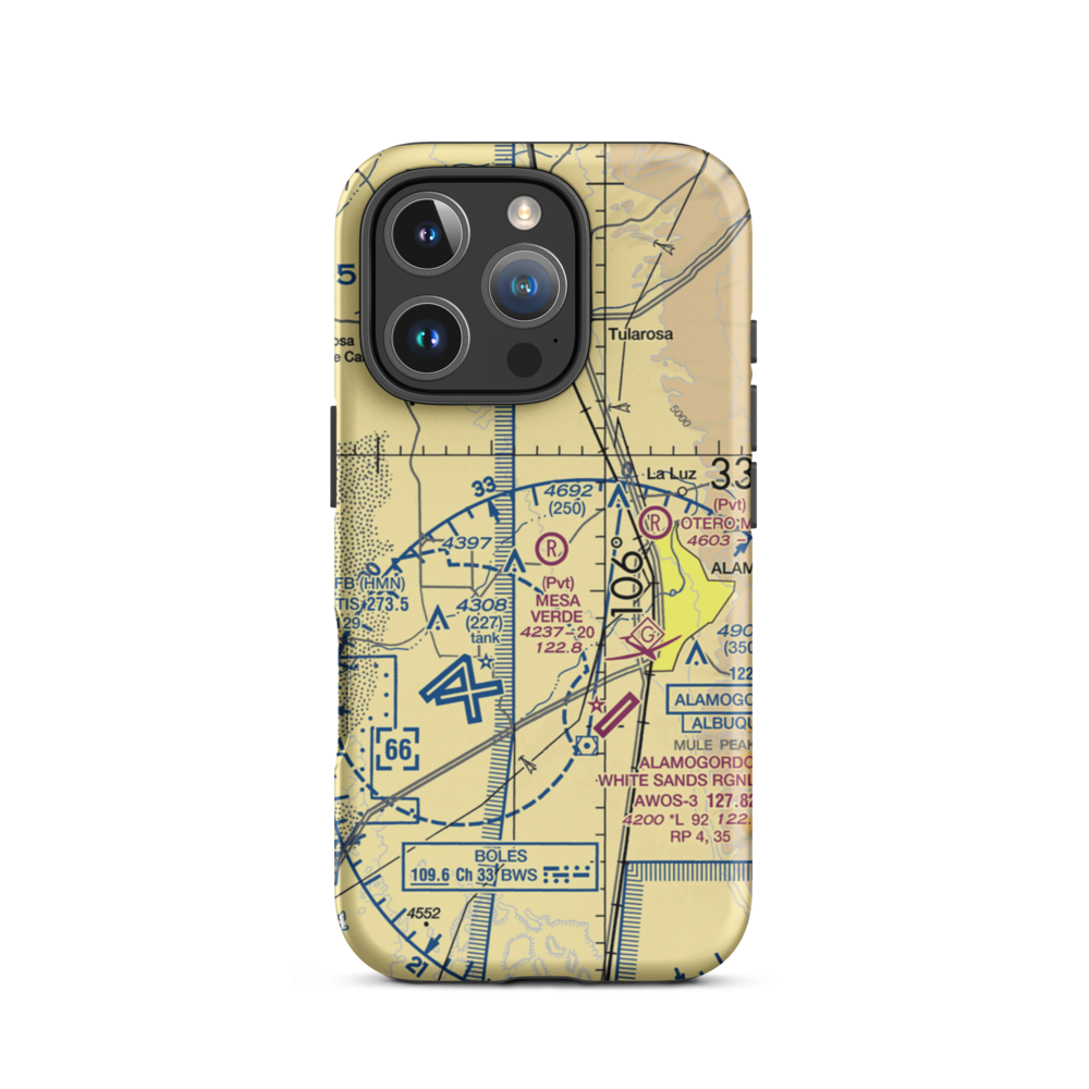 Mesa Verde Ranch Strip Airport (7NM1) VFR Sectional  Tough iPhone Case iPhone 16 Pro model shown