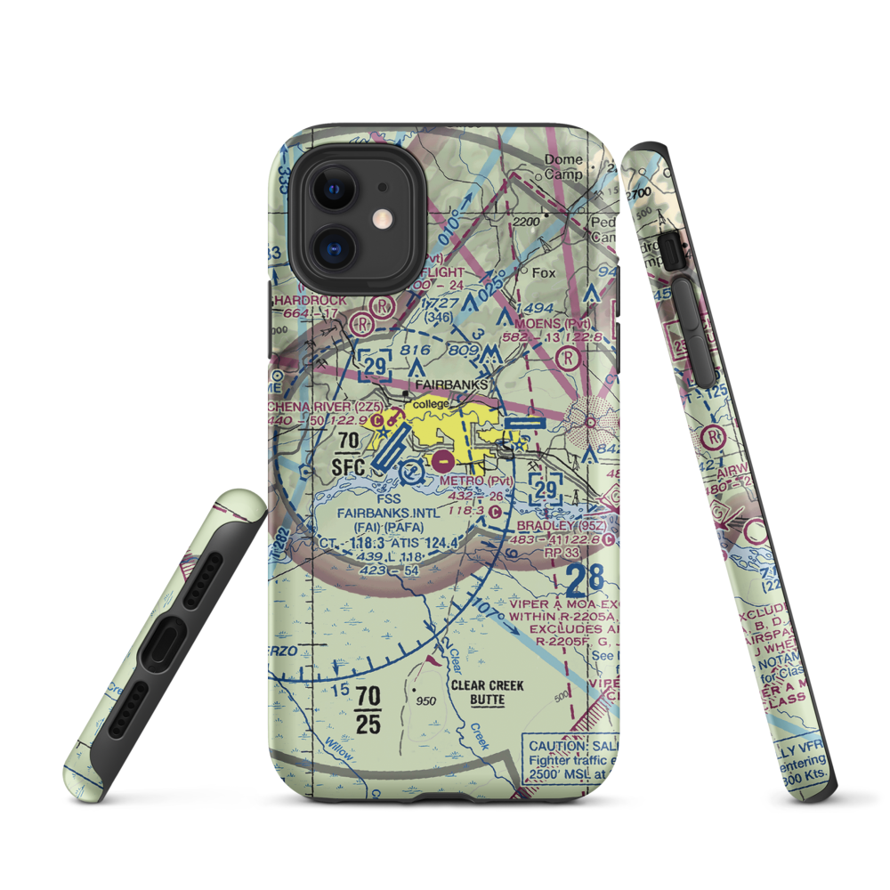 Metro Field (MTF) VFR Sectional  Tough iPhone Case iPhone 11 model shown