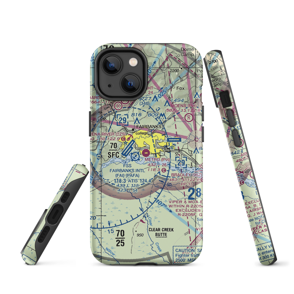 Metro Field (MTF) VFR Sectional  Tough iPhone Case iPhone 14 model shown