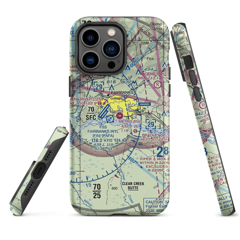 Metro Field (MTF) VFR Sectional  Tough iPhone Case iPhone 14 Pro Max model shown