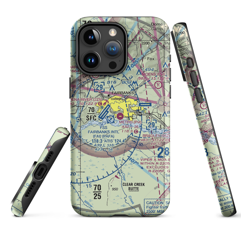 Metro Field (MTF) VFR Sectional  Tough iPhone Case iPhone 15 Pro Max model shown