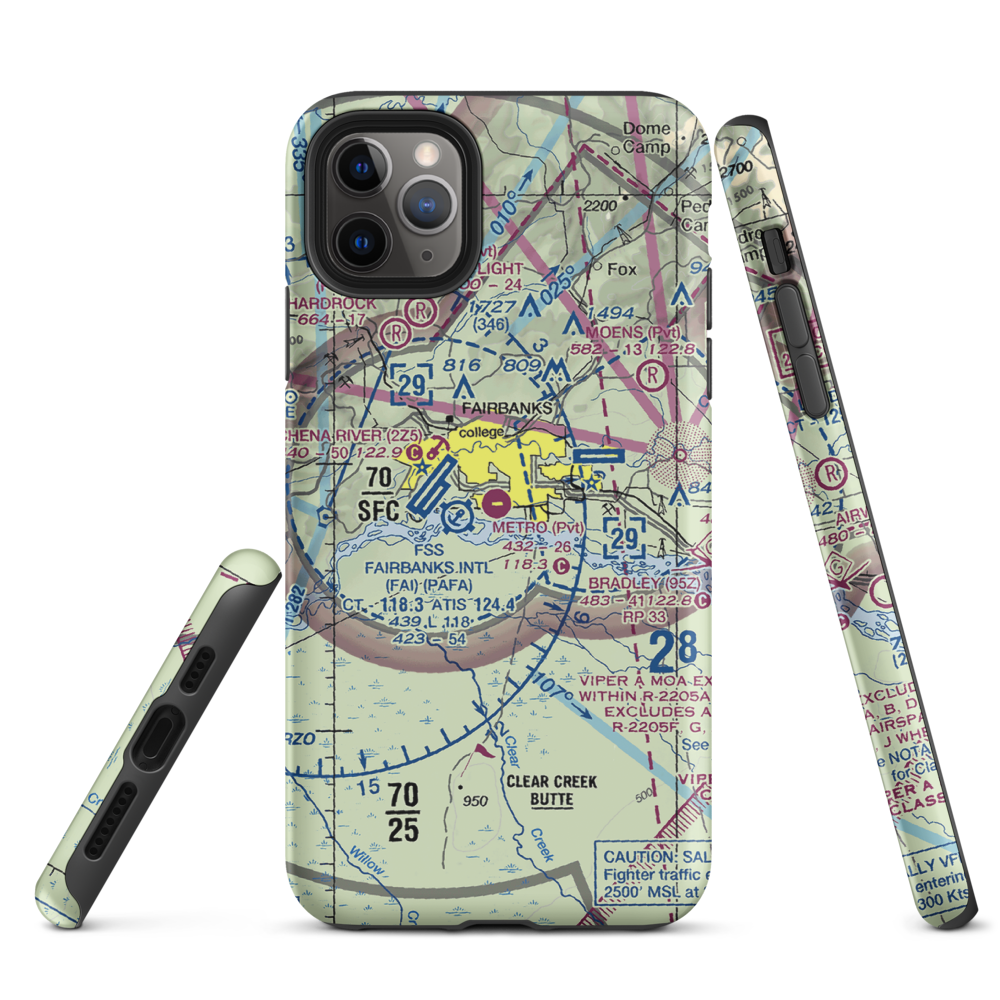 Metro Field (MTF) VFR Sectional  Tough iPhone Case iPhone 11 Pro Max model shown