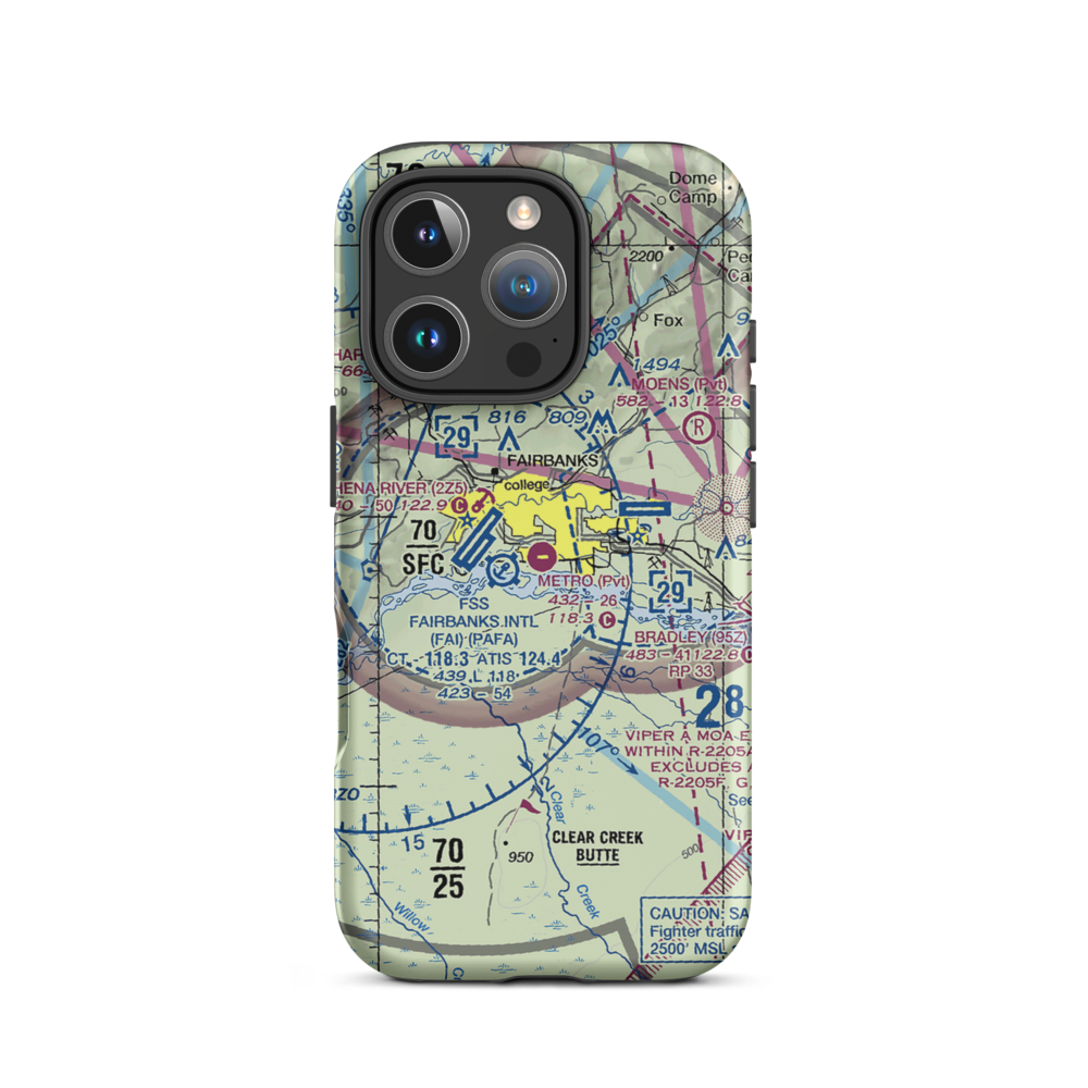 Metro Field (MTF) VFR Sectional  Tough iPhone Case iPhone 16 Pro model shown