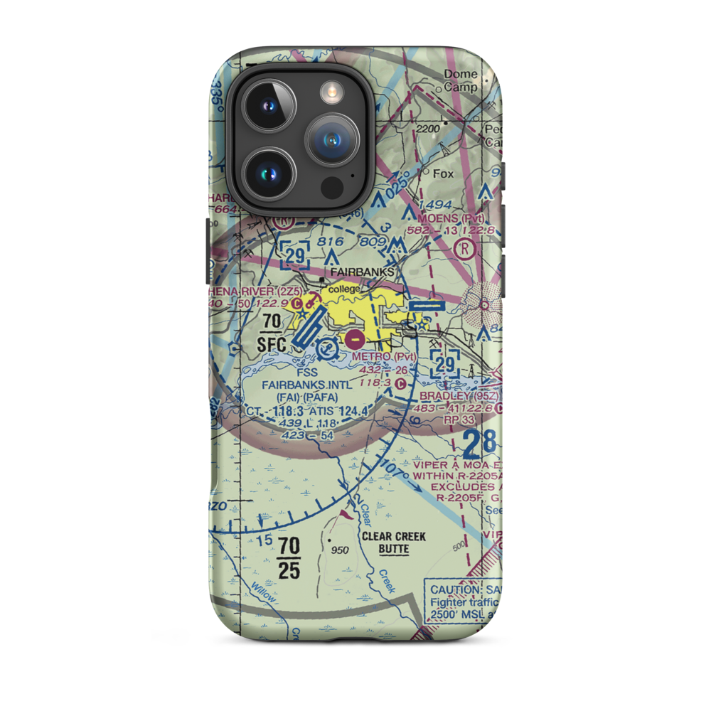 Metro Field (MTF) VFR Sectional  Tough iPhone Case iPhone 16 Pro Max model shown