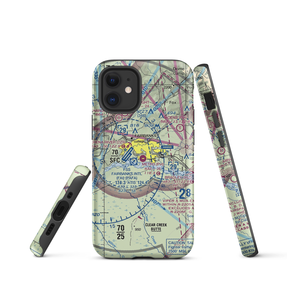 Metro Field (MTF) VFR Sectional  Tough iPhone Case iPhone 12 mini model shown