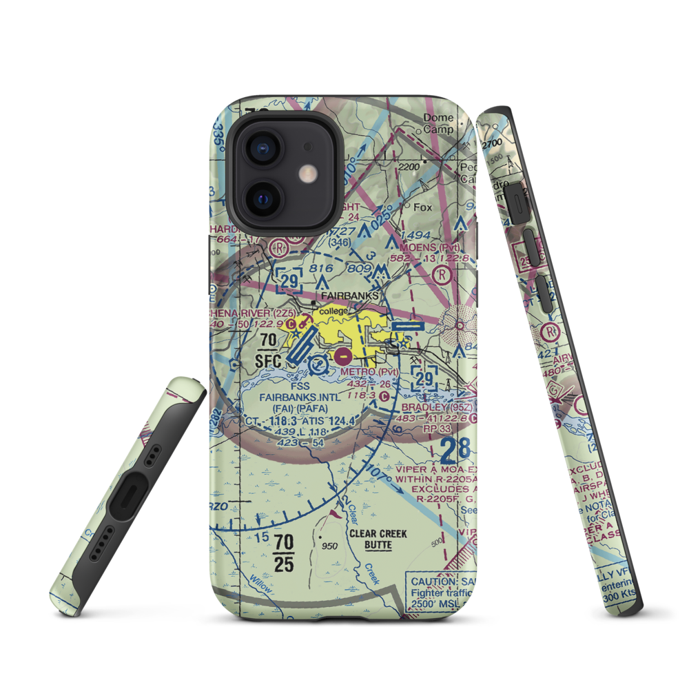 Metro Field (MTF) VFR Sectional  Tough iPhone Case iPhone 12 model shown