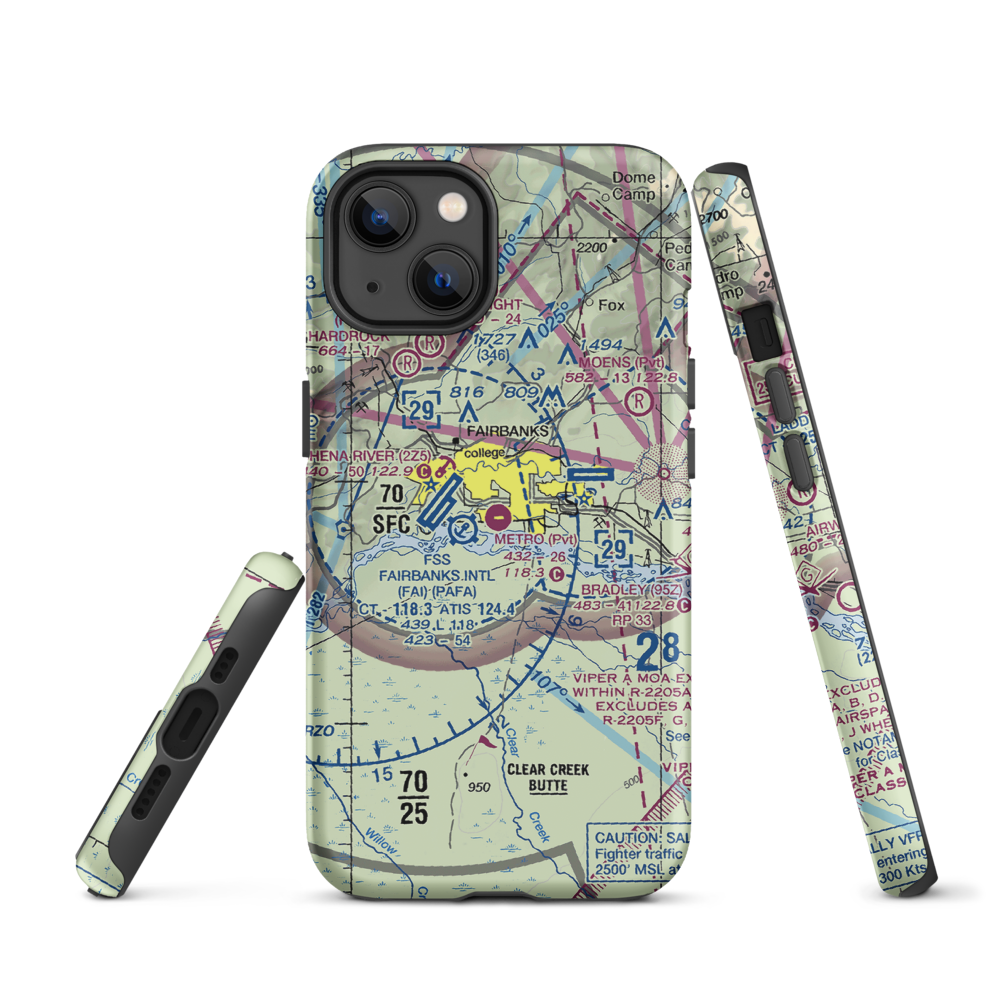 Metro Field (MTF) VFR Sectional  Tough iPhone Case iPhone 13 model shown