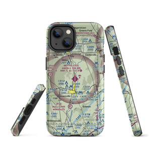 Mettel Field (CEV) VFR Sectional  Tough iPhone Case