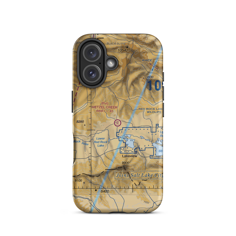 Metzel Creek Airport (MT47) VFR Sectional  Tough iPhone Case iPhone 16 model shown