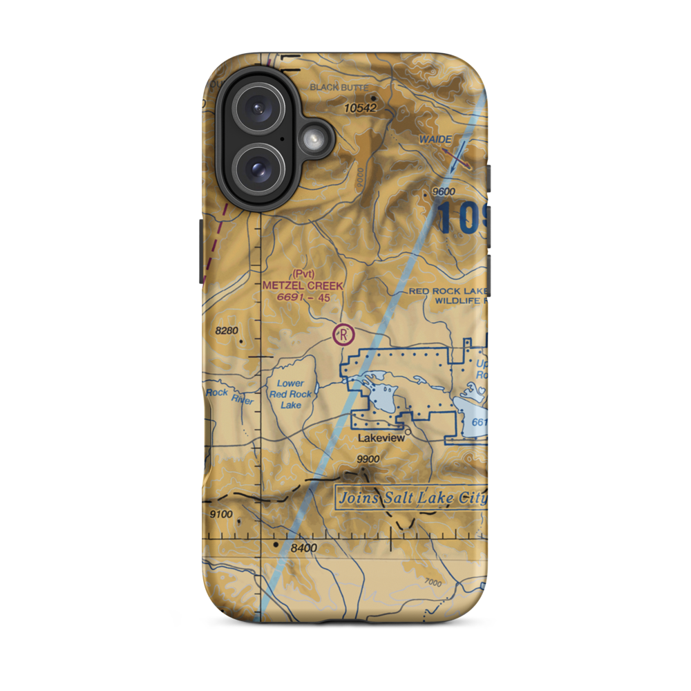 Metzel Creek Airport (MT47) VFR Sectional  Tough iPhone Case iPhone 16 Plus model shown