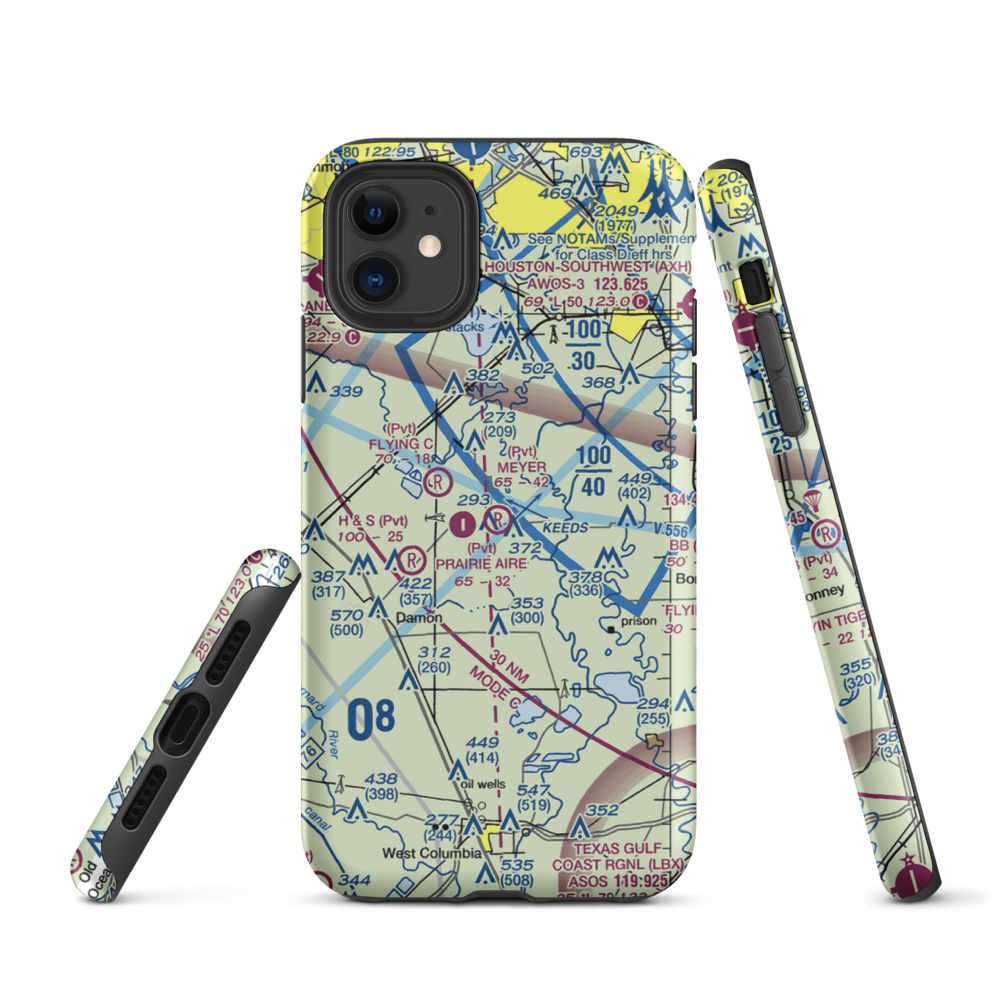 Meyer Field (TA33) VFR Sectional  Tough iPhone Case iPhone 11 model shown