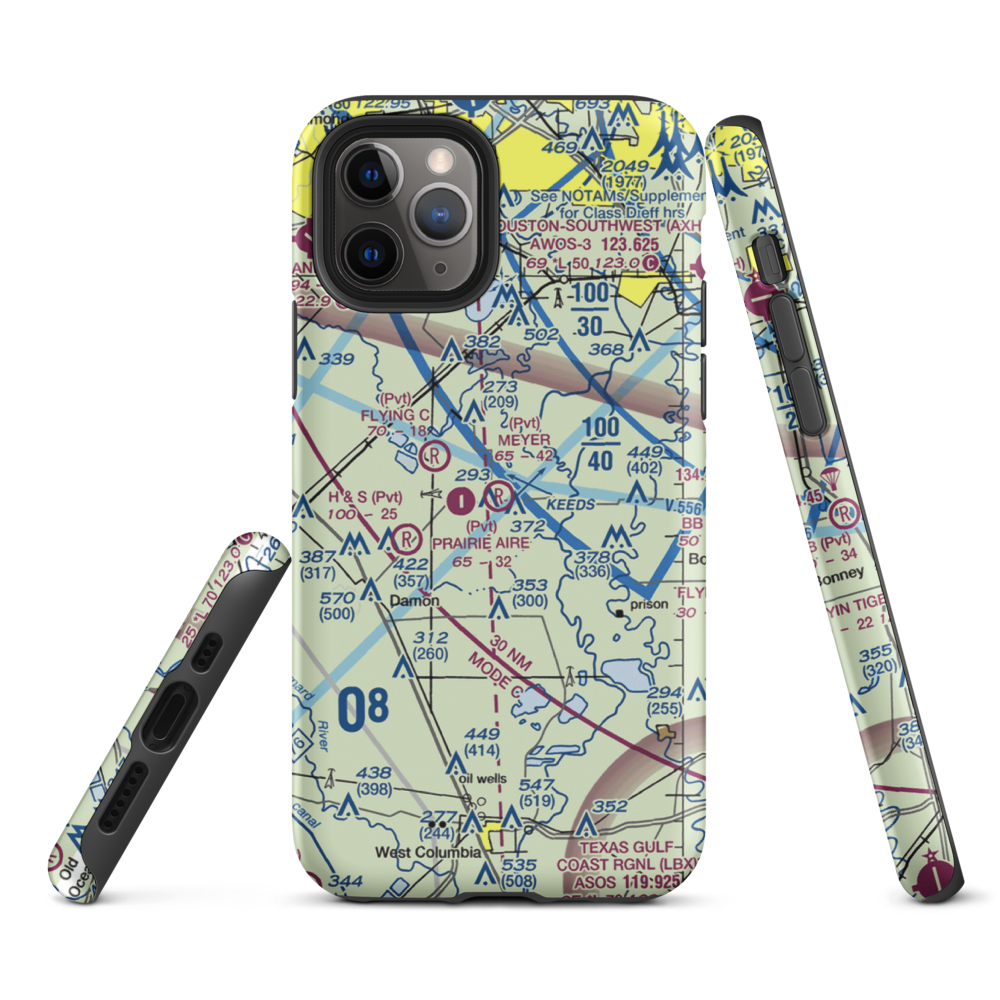 Meyer Field (TA33) VFR Sectional  Tough iPhone Case iPhone 11 Pro model shown