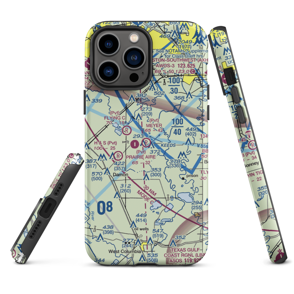Meyer Field (TA33) VFR Sectional  Tough iPhone Case iPhone 13 Pro Max model shown