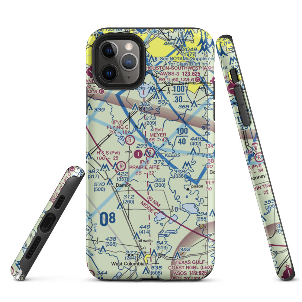 Meyer Field (TA33) VFR Sectional  Tough iPhone Case iPhone 11 Pro Max model shown