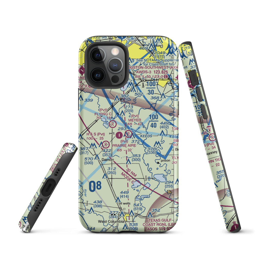 Meyer Field (TA33) VFR Sectional  Tough iPhone Case iPhone 12 Pro model shown