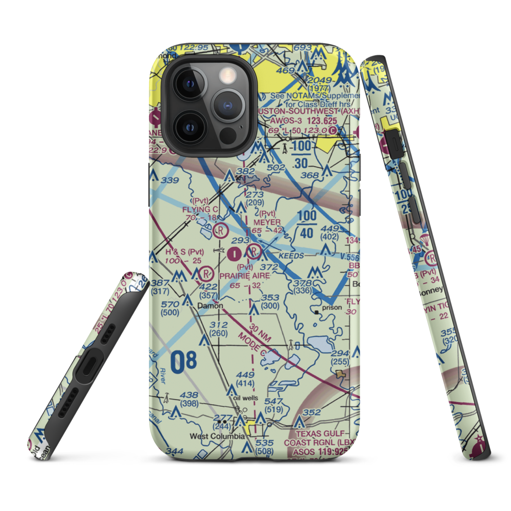 Meyer Field (TA33) VFR Sectional  Tough iPhone Case iPhone 12 Pro Max model shown