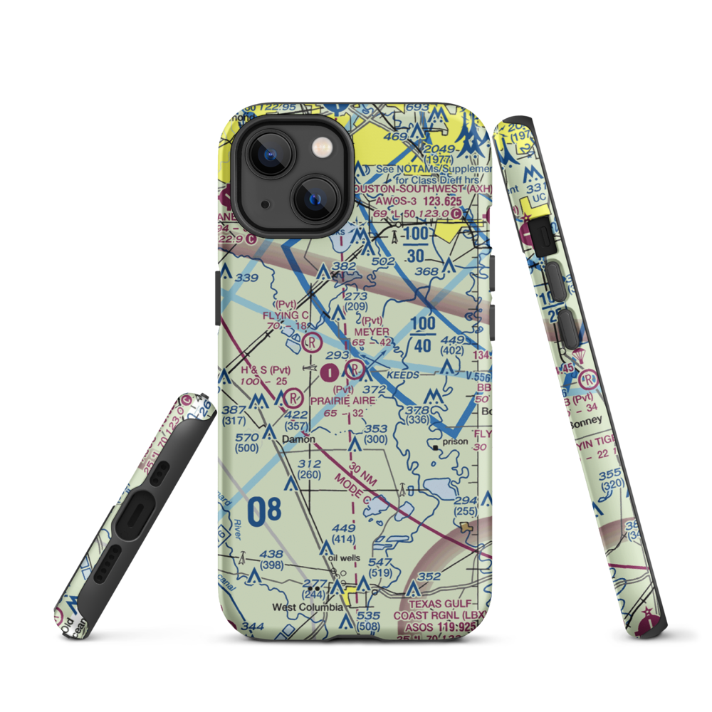 Meyer Field (TA33) VFR Sectional  Tough iPhone Case iPhone 13 model shown