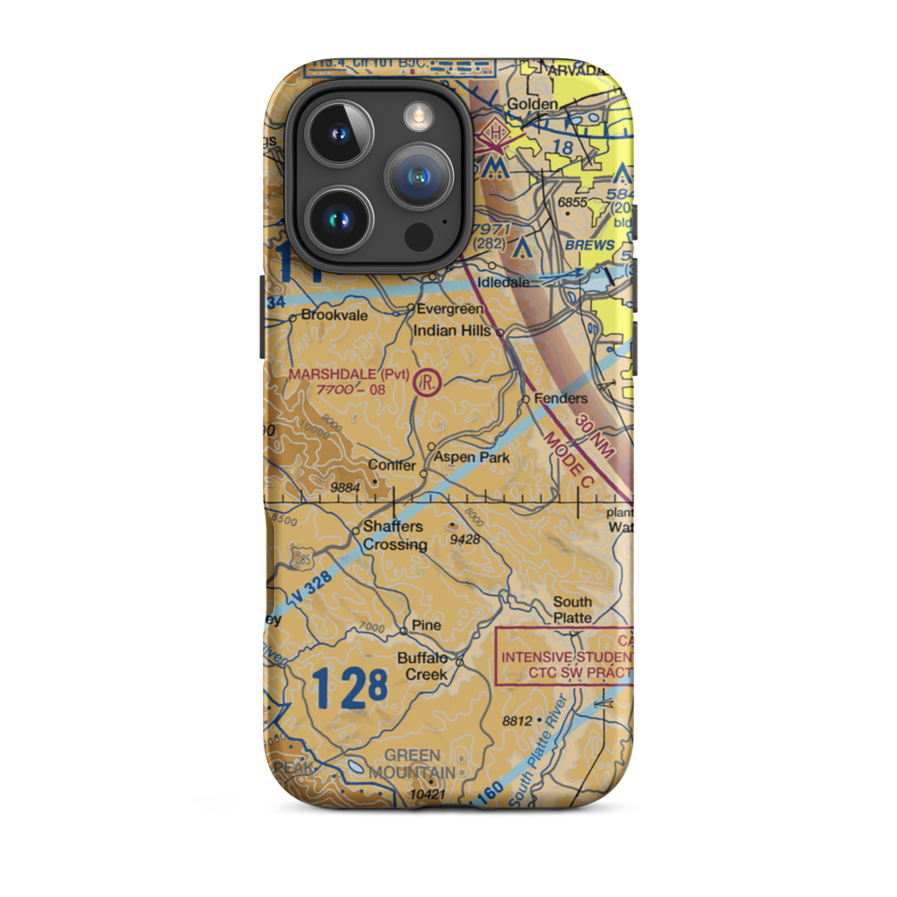 Meyer Ranch Airport (5CO6) VFR Sectional  Tough iPhone Case iPhone 16 Pro Max model shown
