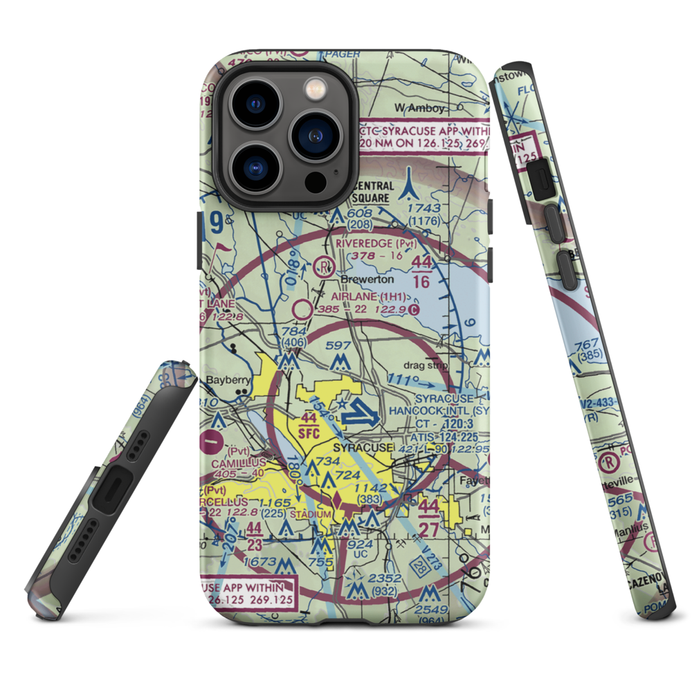 Michael Airfield (1G6) VFR Sectional  Tough iPhone Case iPhone 13 Pro Max model shown
