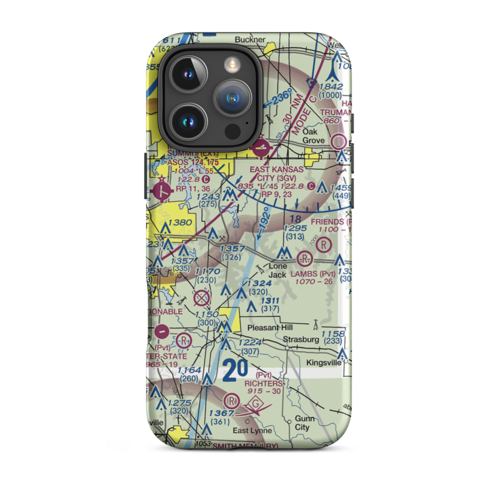Michael Farm Airport (MU84) VFR Sectional  Tough iPhone Case iPhone 16 Pro Max model shown