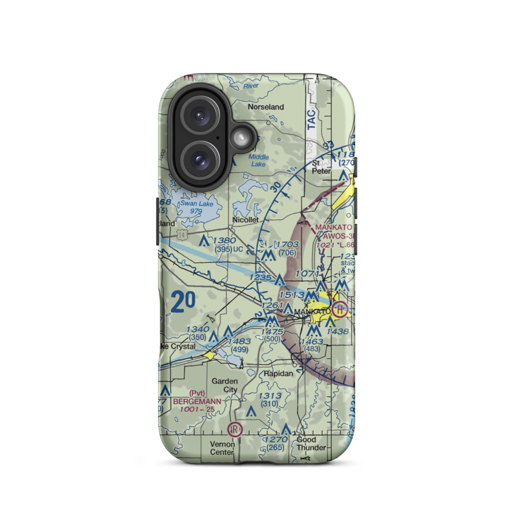 Michels Farms Airport (MN46) VFR Sectional  Tough iPhone Case iPhone 16 model shown
