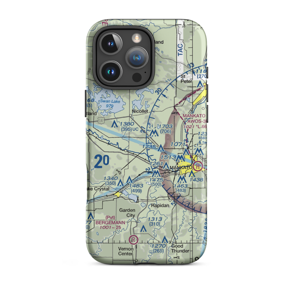 Michels Farms Airport (MN46) VFR Sectional  Tough iPhone Case iPhone 16 Pro Max model shown