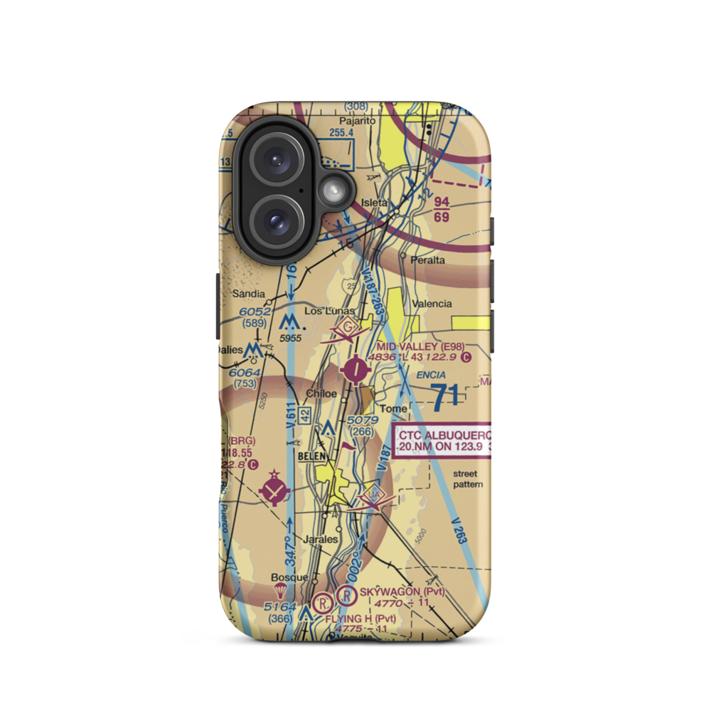 Mid Valley Airpark (E98) VFR Sectional  Tough iPhone Case iPhone 16 model shown
