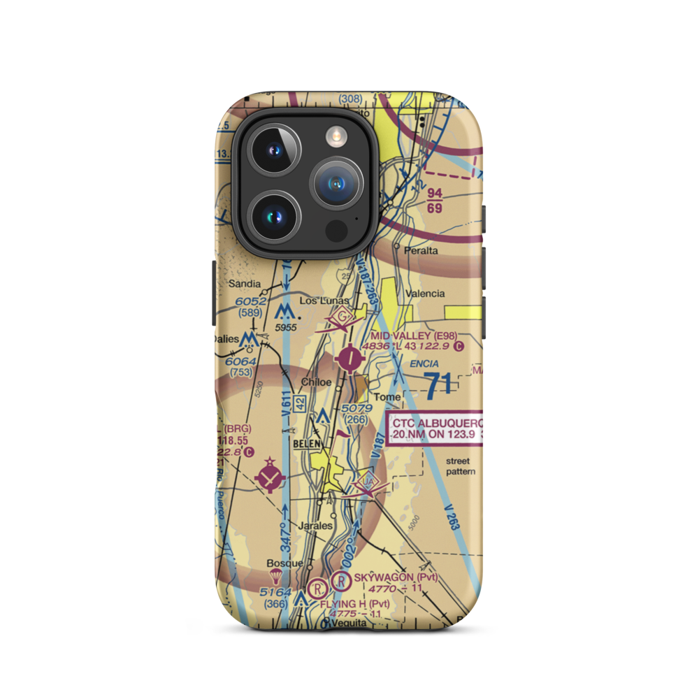 Mid Valley Airpark (E98) VFR Sectional  Tough iPhone Case iPhone 16 Pro model shown