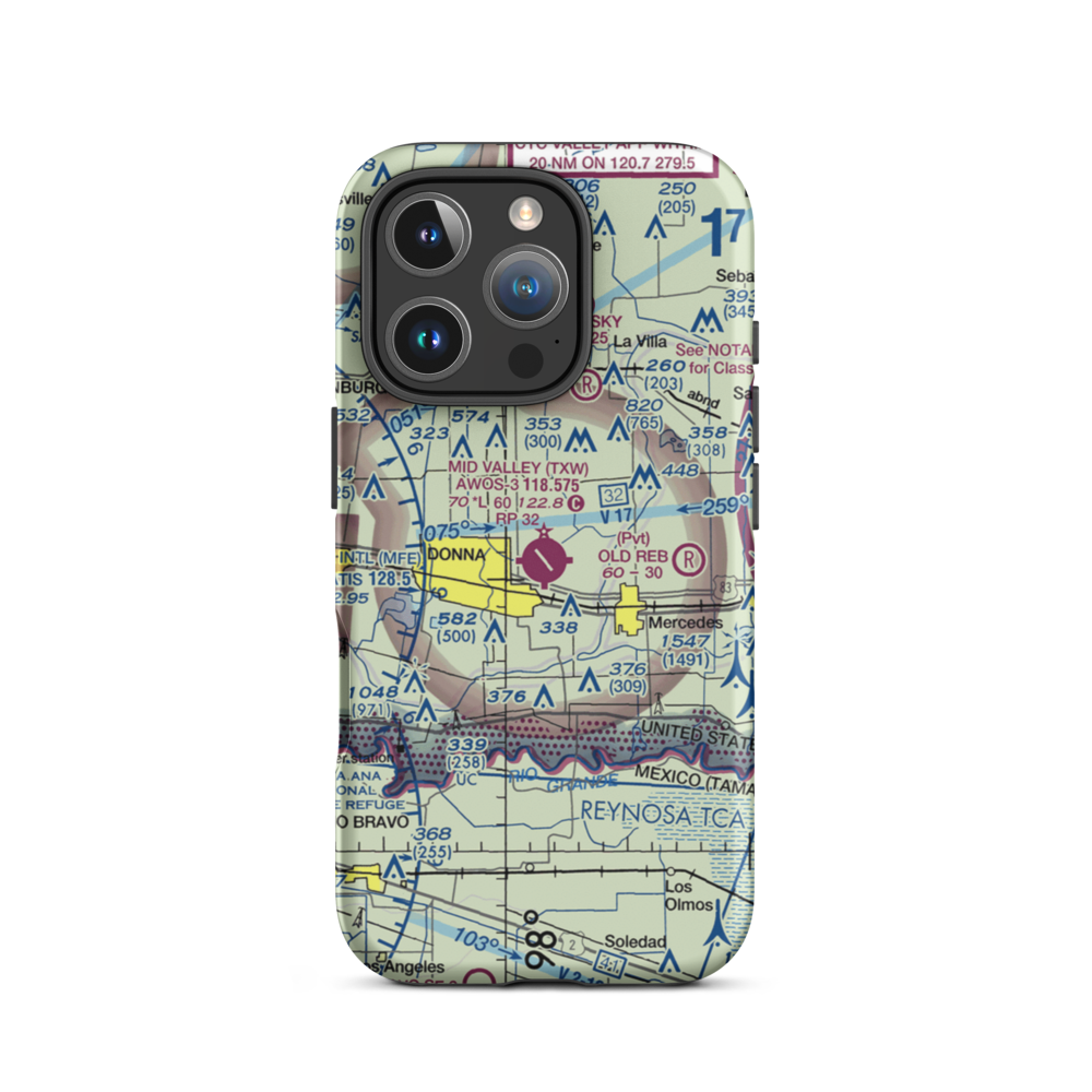 Mid Valley Airport (TXW) VFR Sectional  Tough iPhone Case iPhone 16 Pro model shown