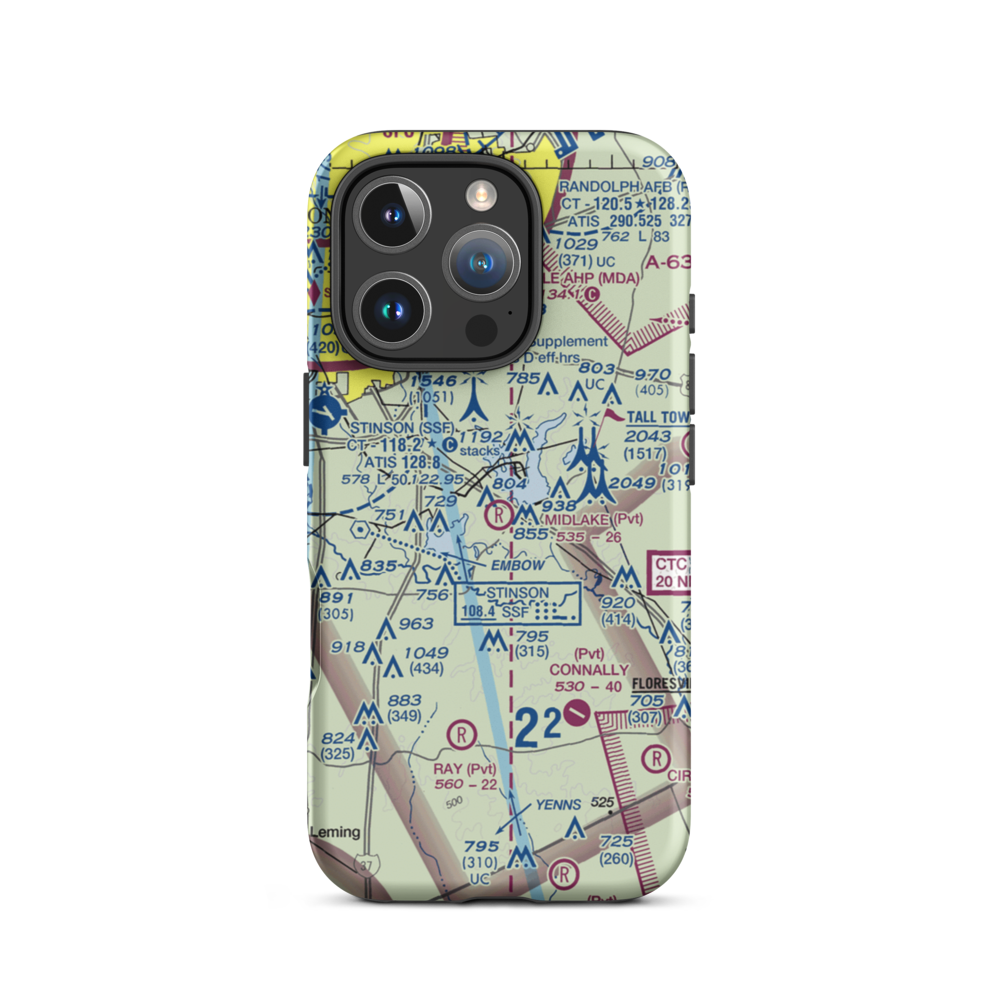 Midlake Airport (28TE) VFR Sectional  Tough iPhone Case iPhone 16 Pro model shown