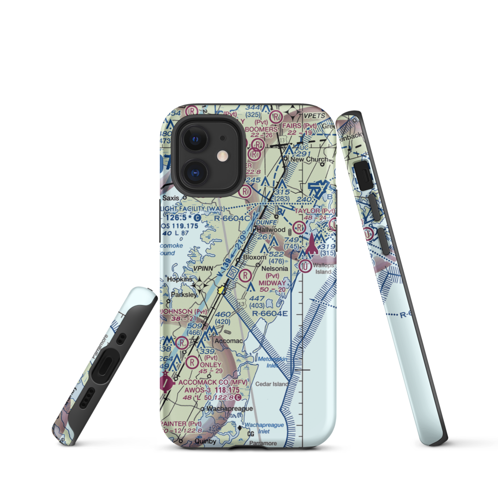 Midway Airport (VG56) VFR Sectional  Tough iPhone Case iPhone 12 mini model shown
