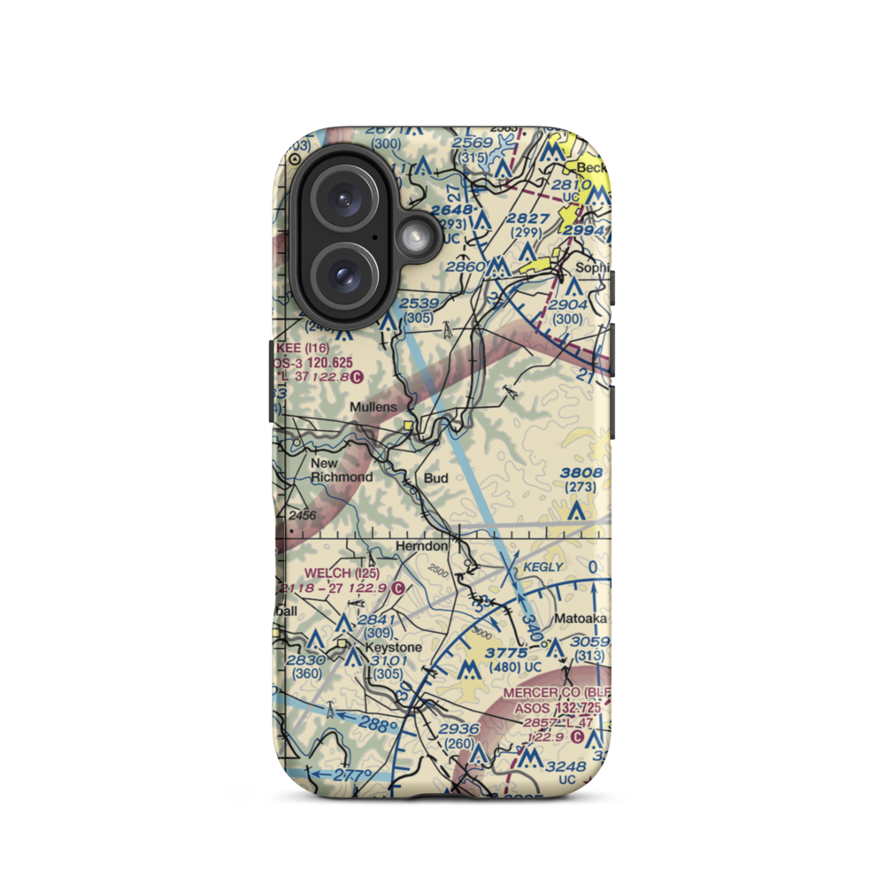 Mike Ferrell Field (WV09) VFR Sectional  Tough iPhone Case iPhone 16 model shown
